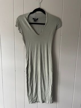Velvet by Graham & Spencer Light Sage V-Neck Midi Dress